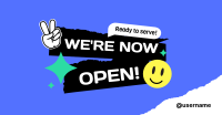 We're Open Stickers Facebook ad Image Preview