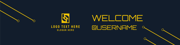 Gamer Circuit Welcome Twitch Banner Design Image Preview