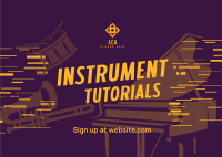 Music Instruments Tutorial Postcard Image Preview