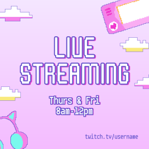 New Streaming Schedule Instagram post Image Preview