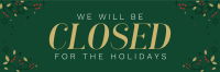 Closed for Christmas Twitter header (cover) Image Preview