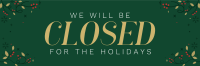 Closed for Christmas Twitter Header Design