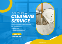 Professional Cleaning Service Postcard Design