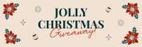 Jolly Christmas Giveaway Twitter Header Design