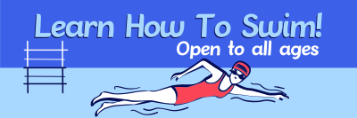 Summer Swimming Lessons Twitter header (cover) Image Preview