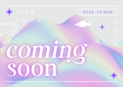 Holographic Coming Soon Postcard Image Preview