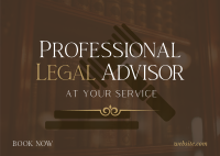 Legal Advisor At Your Service Postcard Image Preview