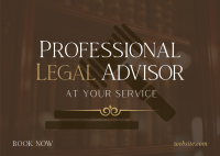 Legal Advisor At Your Service Postcard Design