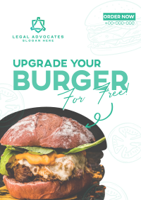 Free Burger Upgrade Poster Image Preview