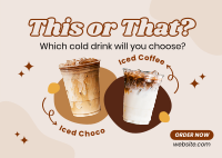 Choose Your Drink Postcard Design