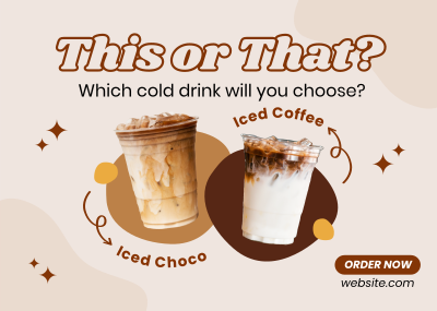 Choose Your Drink Postcard Image Preview