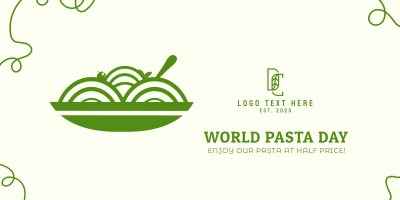 Tasty Pasta Vector Twitter post Image Preview