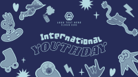 Youth Day Stickers Facebook Event Cover Design