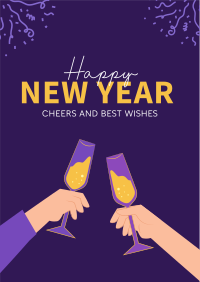 Cheers To New Year Flyer Image Preview