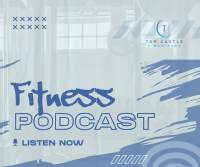 Grunge Fitness Podcast Facebook Post Design