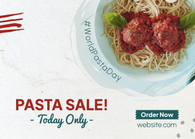 Spaghetti Sale Postcard Image Preview