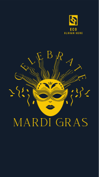 Masquerade Mardi Gras Facebook Story Design