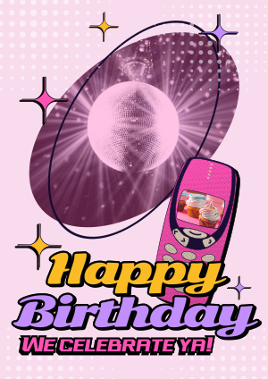 Retro Birthday Greeting Flyer Image Preview
