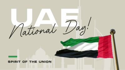 UAE National Flag Facebook event cover Image Preview
