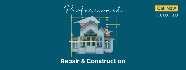Repair and Construction Facebook Cover Design Image Preview