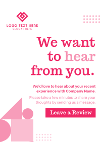 Corporate Geometric Feedback Poster Design