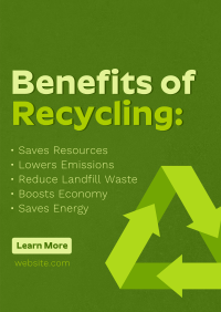 Recycling Benefits Poster Image Preview