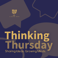 Minimalist Thinking Thursday Instagram Post Design