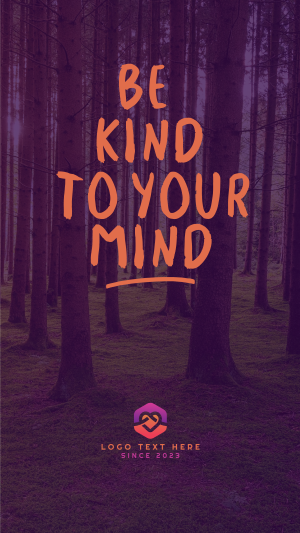 Be Kind To Your Mind Facebook story Image Preview