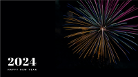 New Year Fireworks Zoom Background Design