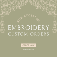 Custom Embroidery Instagram Post Design