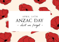 Anzac Day Pattern Postcard Design