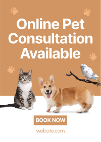 Online Vet Consultation Flyer Design