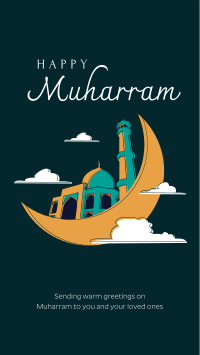 Muharram in clouds Facebook Story Design