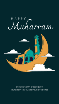 Muharram in clouds Facebook story Image Preview