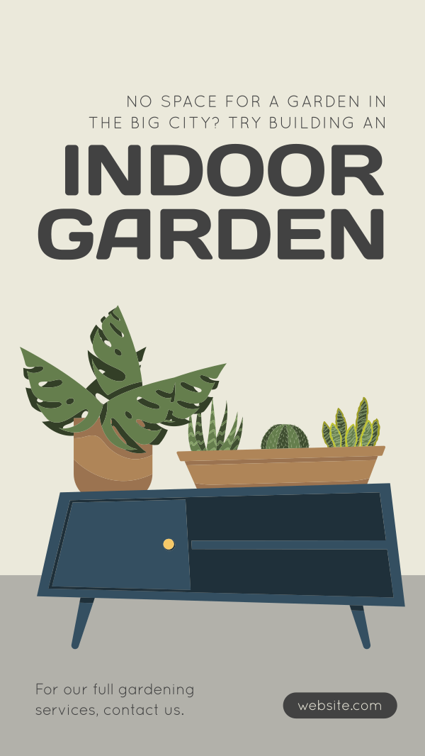 Indoor Garden Instagram Story Design Image Preview