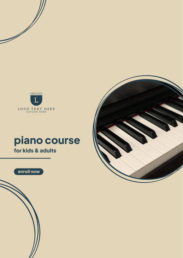 Piano Circle Poster Design Image Preview