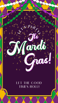 Mardi Gras Party YouTube short Image Preview