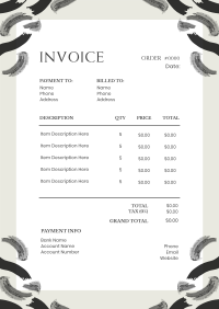 Scattered Brush Strokes Invoice Image Preview