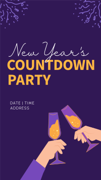 Cheers To New Year Countdown Facebook story Image Preview