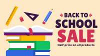 Back To School Discount Facebook Event Cover Design