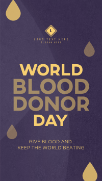Minimalist Blood Donor Day Facebook Story Design