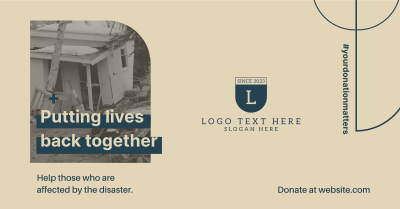 Disaster Donation Facebook ad Image Preview