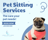 Puppy Sitting Service Facebook Post Design