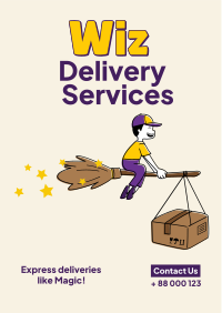 Wiz delivery services Flyer Design