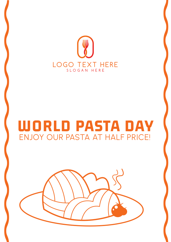 World Pasta Day Vector Flyer Design Image Preview