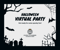 Halloween Virtual Party Facebook Post Design