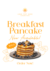 Breakfast Blueberry Pancake Poster Design