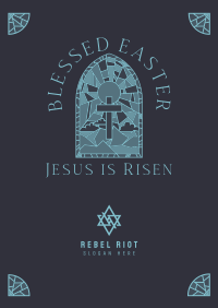 Easter Stained Glass Poster Image Preview