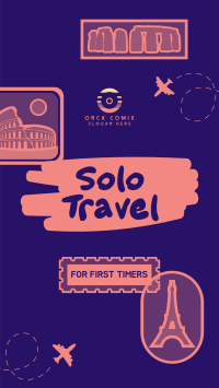 Stickers Solo Traveler Facebook Story Design