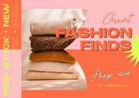 Great Fashion Finds Postcard Image Preview